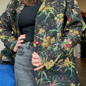 Vintage Floral Embroidered French Topper Coat